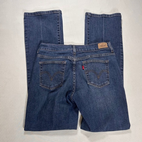 Levi's Denim - Levis 515 Boot Cut Jeans Womens 6 Medium Dark Wash Blue Denim Mid Rise Stretch